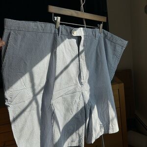 Polo Blue and White Striped Shorts